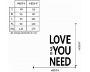 Love is All You Need Quotes Wall Decal Love Vinyl Art Stickers